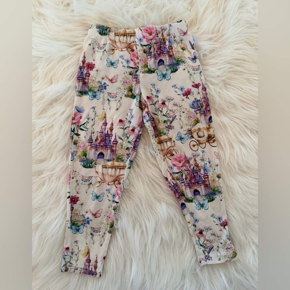VGUC Posh Peanut Katrina Castle/Butterfly/Horse Leggings 2T